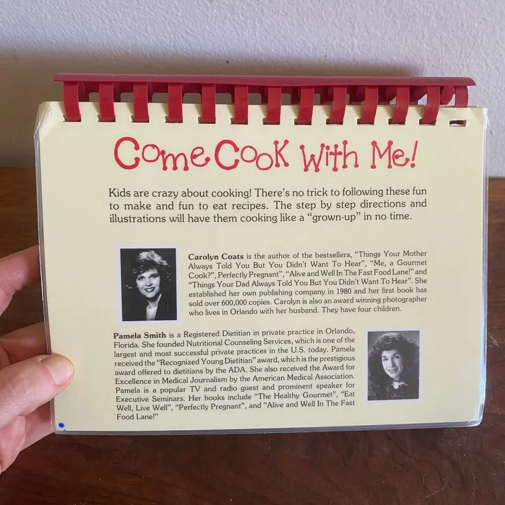 Vintage 1989 Come Cook With Me Kids Spiral Picture Cook Book